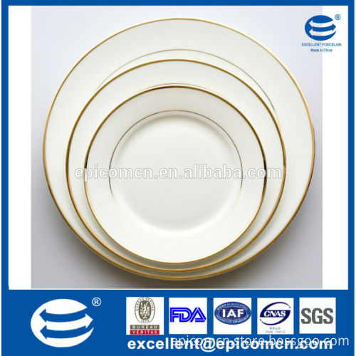 chinese factory wholesale gold finished ceramic plates new bone china dessert plates